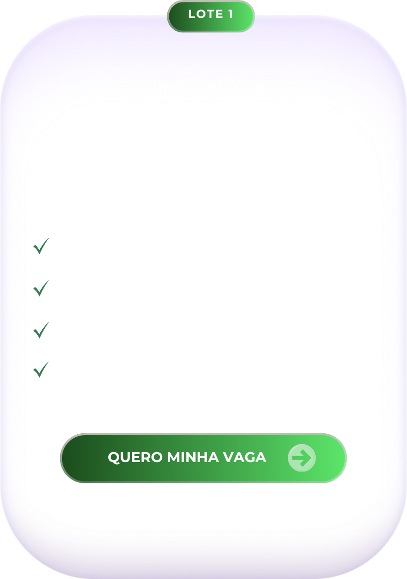 Card de investimento, Lote 1, R$ 250